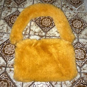 Fluffy yellow bag
